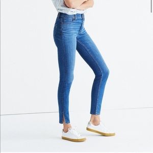 Madewell 9” High Rise Skinny Ankle Slit Jeans